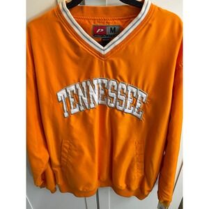 Pro Player Tennessee Volunteers Orange V Neck Pullover Windbreaker Mens M